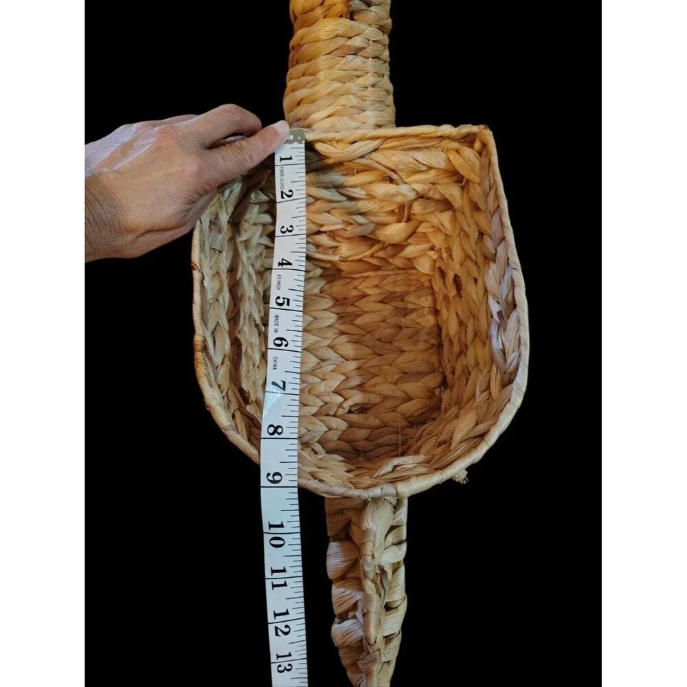Dinosaur Rattan Wicker Plant Fruit Storage Decorative Planter